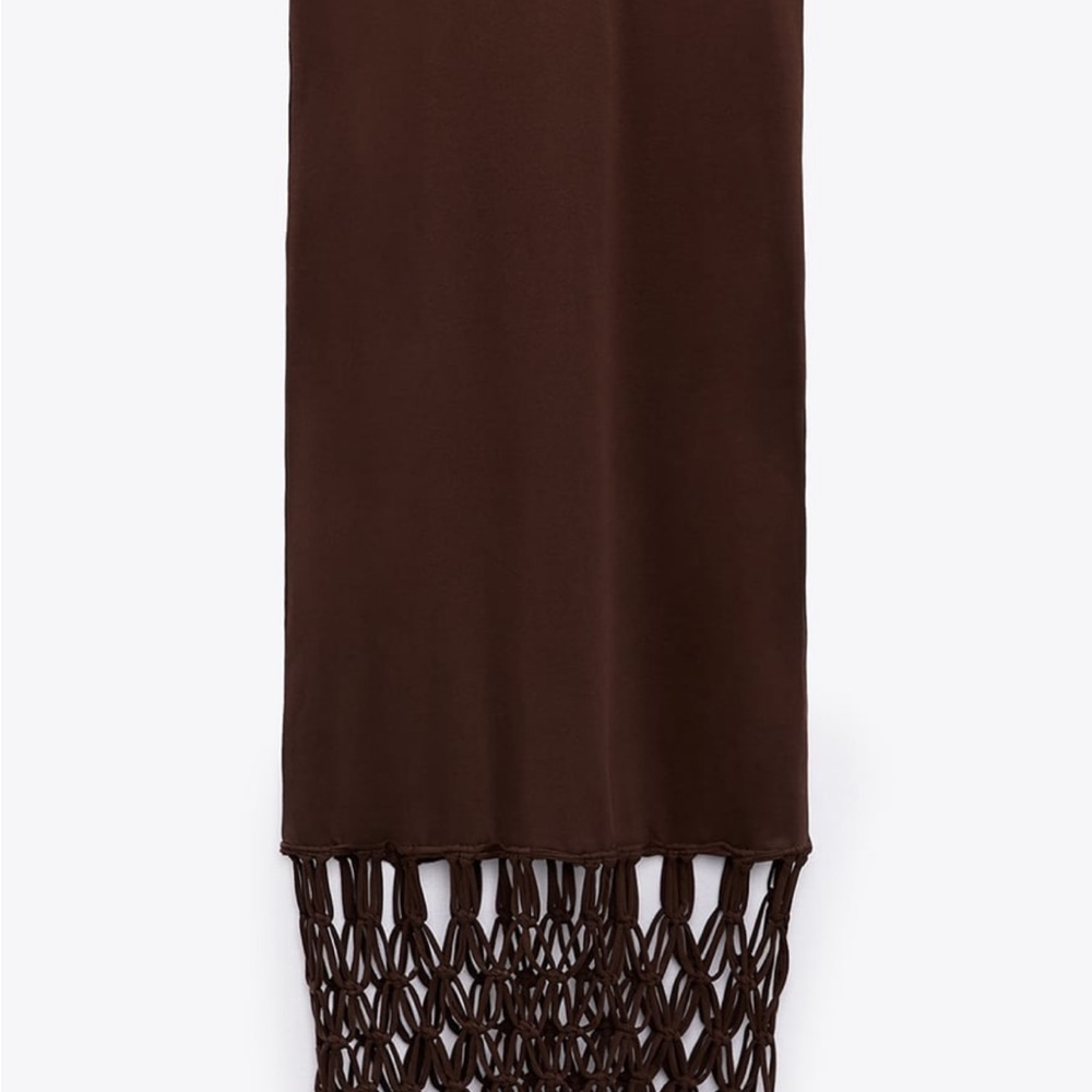 Zara COMBINATION MACRAMÉ DRESS - Picture 4 of 6